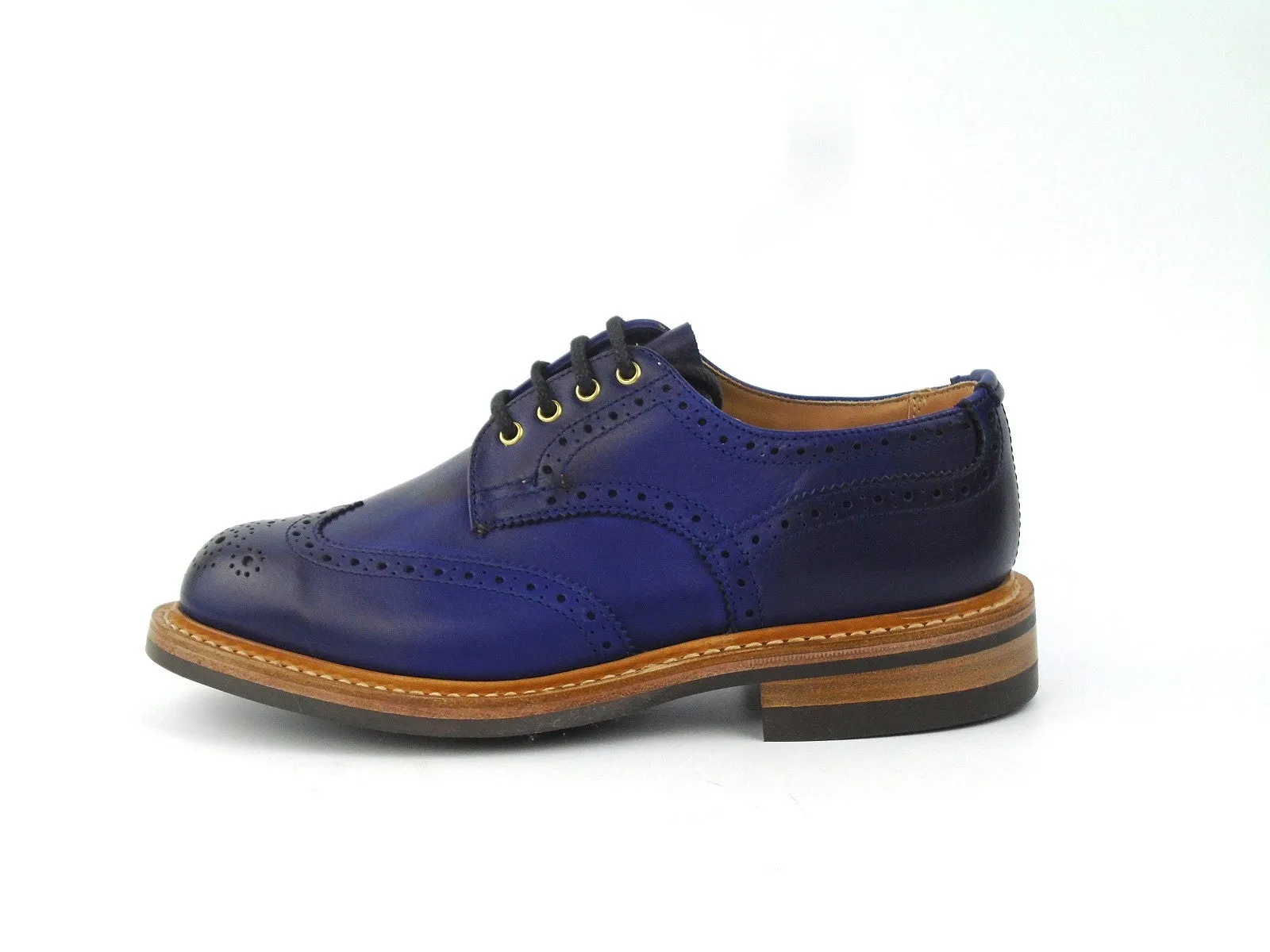 Anne - Ladies Brogue Shoe - Navy Funchal