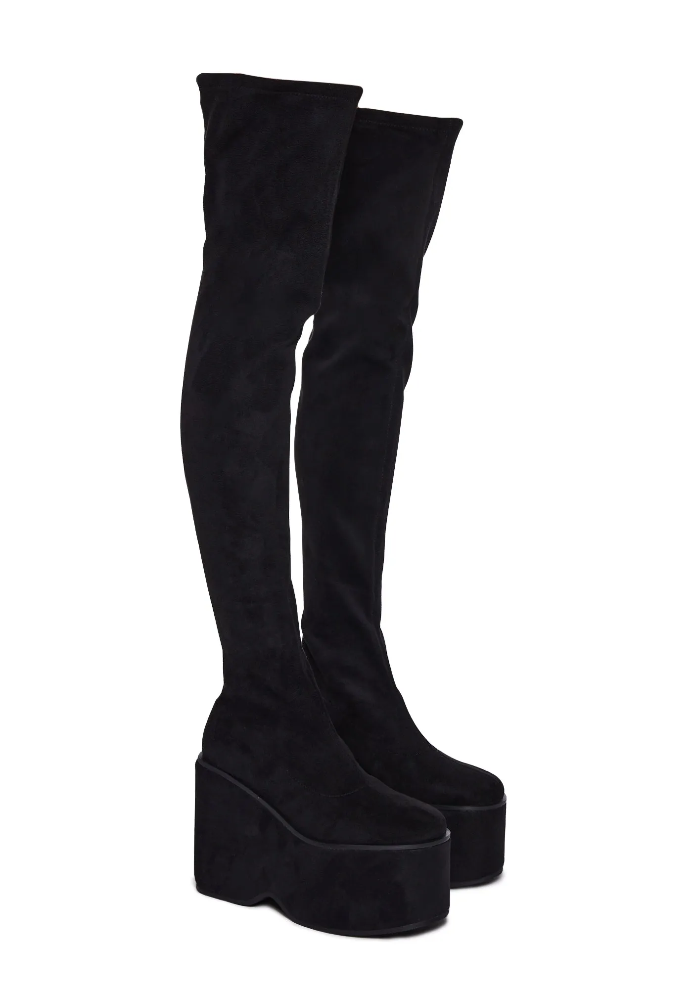 Black Felix Platform Thigh High Boots