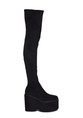 Black Felix Platform Thigh High Boots