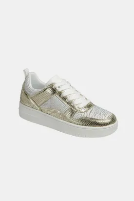 Blue Zone Planet |  Forever Link Rhinestone Platform Flat Sneakers