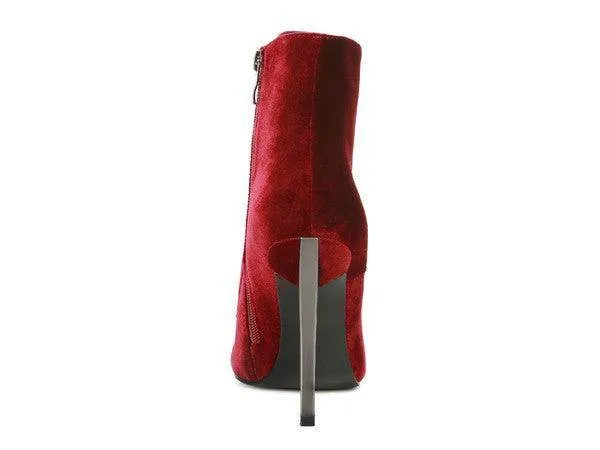 Bornsta Velvet High Heeled Velvet Boots