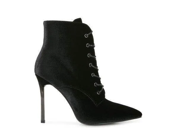 Bornsta Velvet High Heeled Velvet Boots