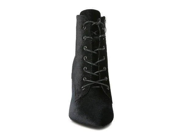Bornsta Velvet High Heeled Velvet Boots