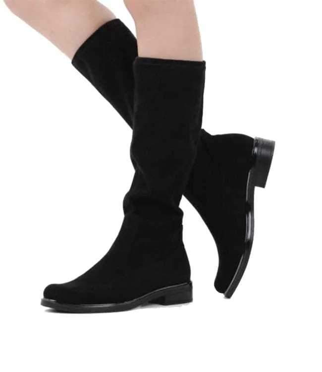 Caprice Women's Tall Stretch Boots- Black