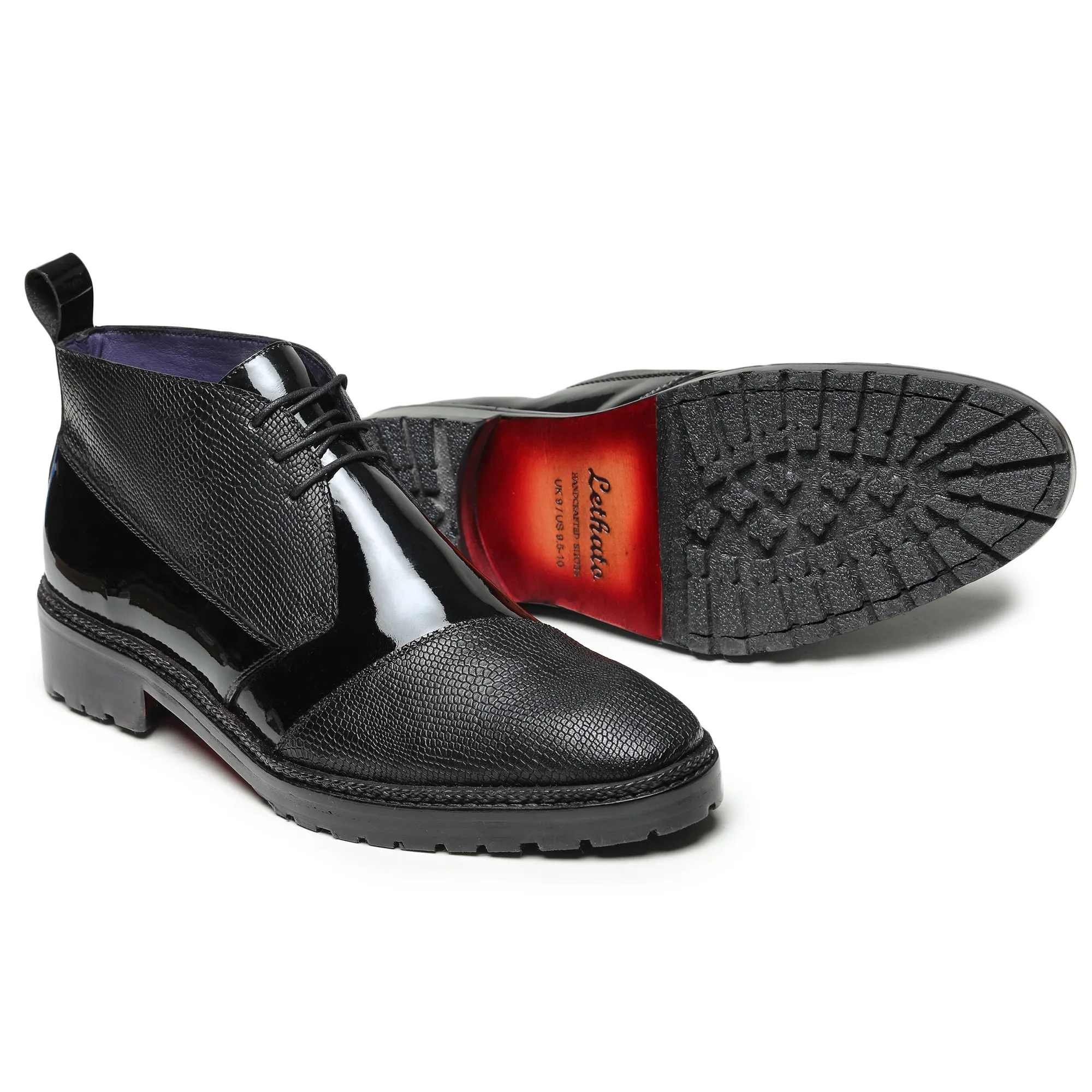 Classic Chukka Boot- Patent Black