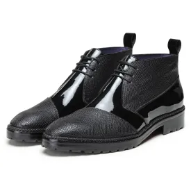 Classic Chukka Boot- Patent Black