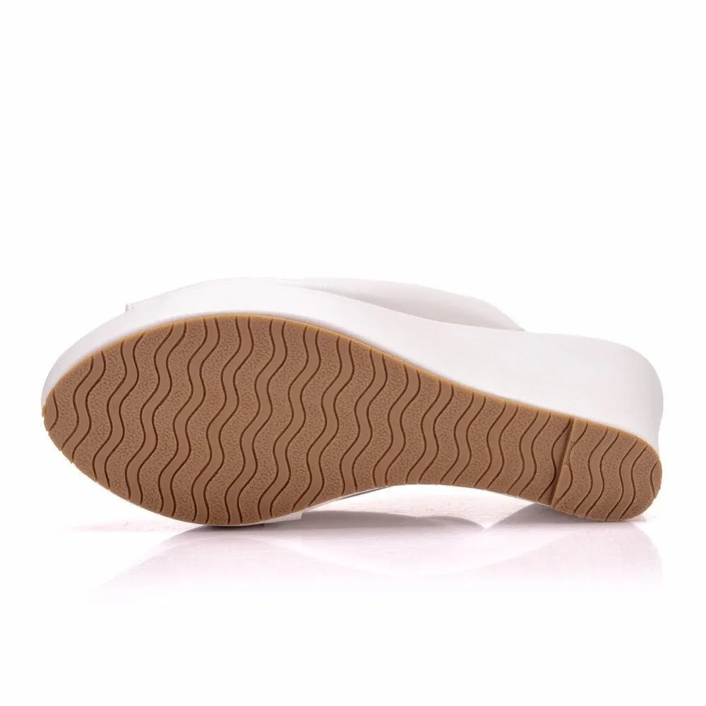 CRYSTAL QUEEN Platform High Wedges Slip-On Shoes