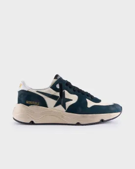 Dark Green And White Running Sneakers