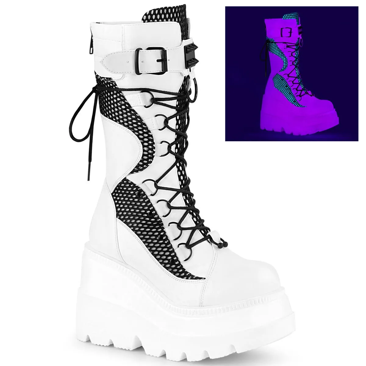 DemoniaCult Shaker 70 Womens Platform Calf Length Boots