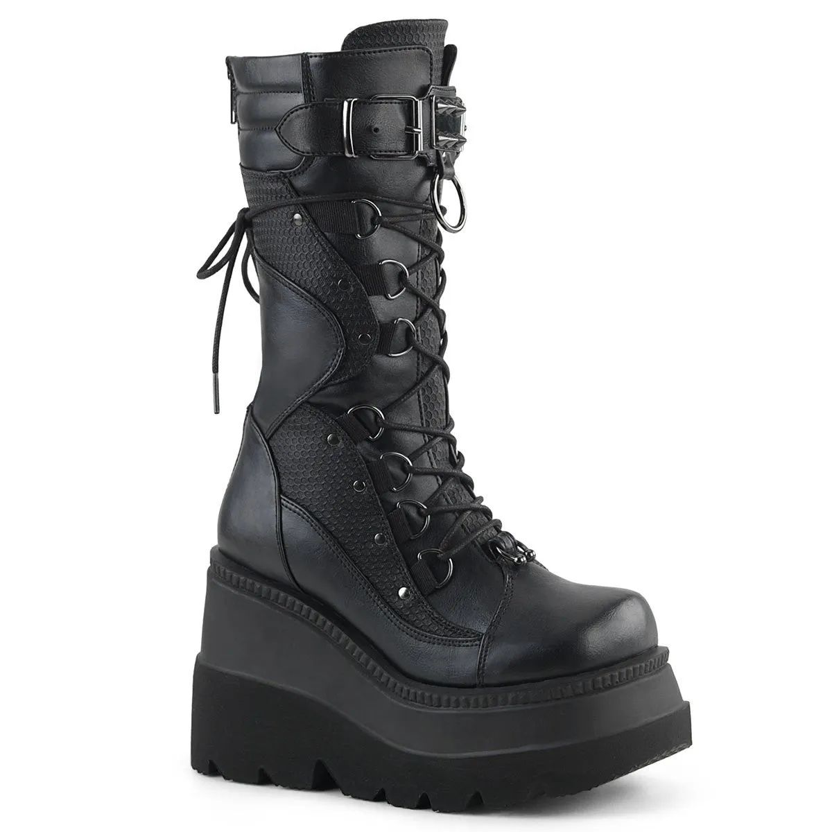 DemoniaCult Shaker 70 Womens Platform Calf Length Boots