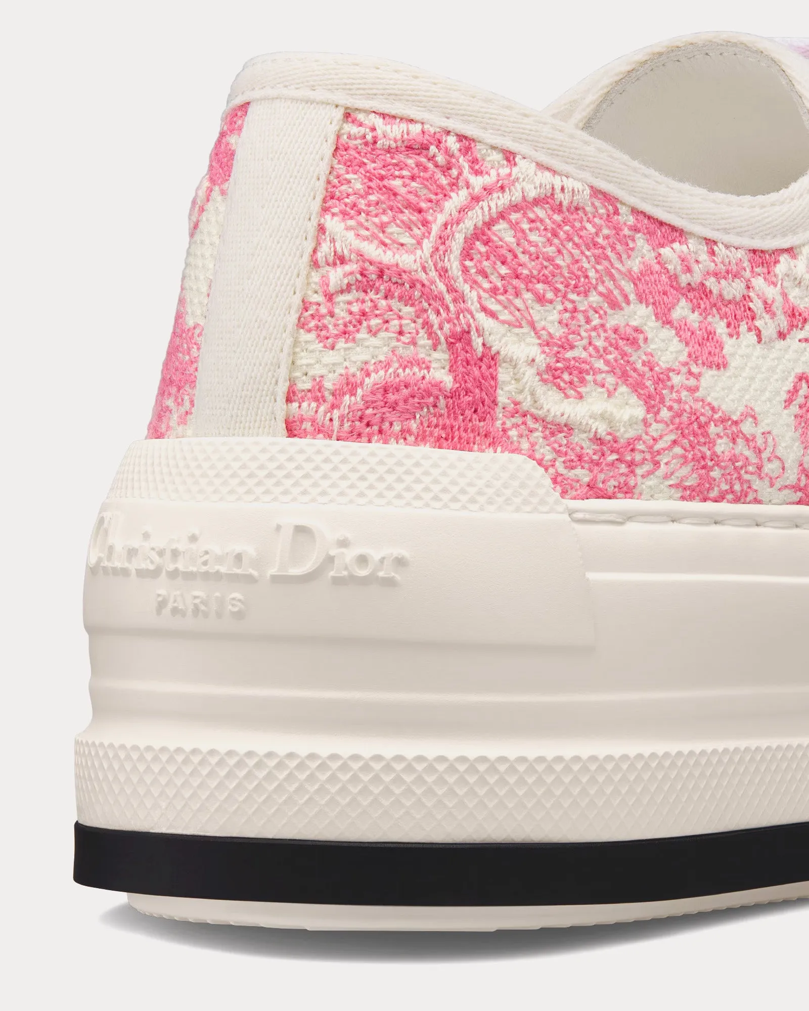 Dioriviera Walk'n'Dior Platform Cotton Embroidered with Candy Pink Toile de Jouy Sauvage Motif Low Top Sneakers