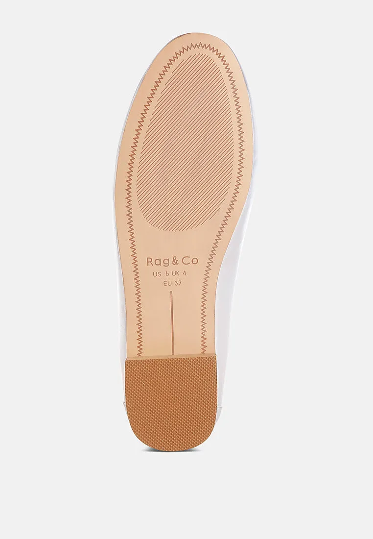 Estafa Horsebit & Studs Metallic Pleather Loafers