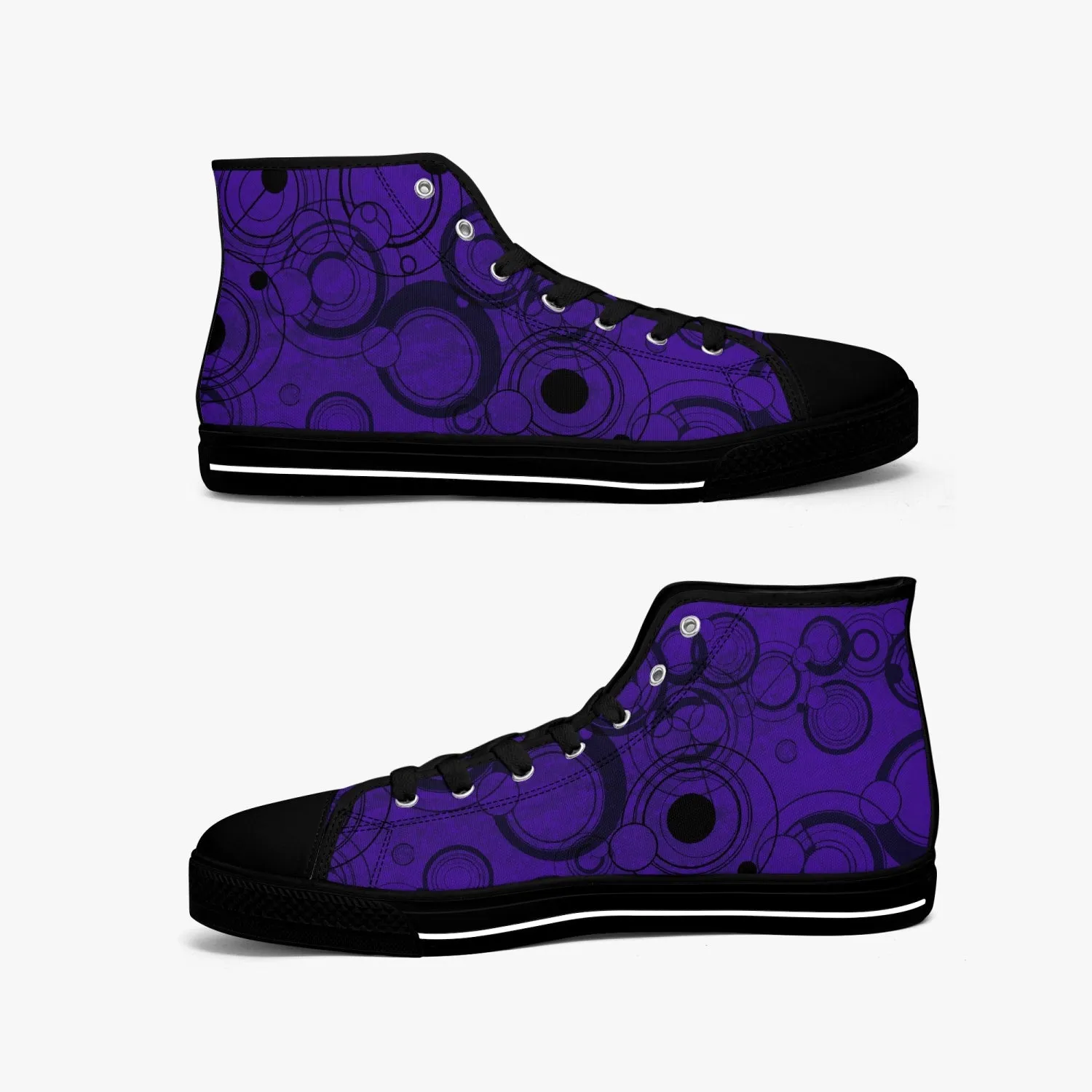 Gallifreyan Purple Hi Top Sneakers - Doctor Who Sneakers (JPSNGALL)