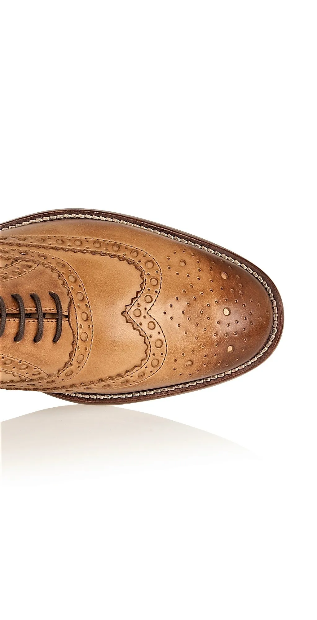 Gatsby Brogue Tan - Wide Fit
