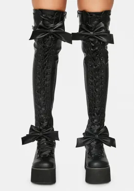 Gothic Princess Thigh High Boots