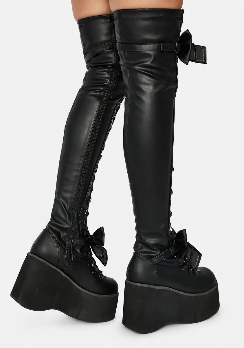 Gothic Princess Thigh High Boots