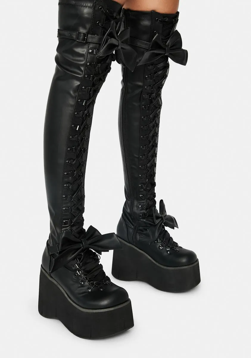 Gothic Princess Thigh High Boots