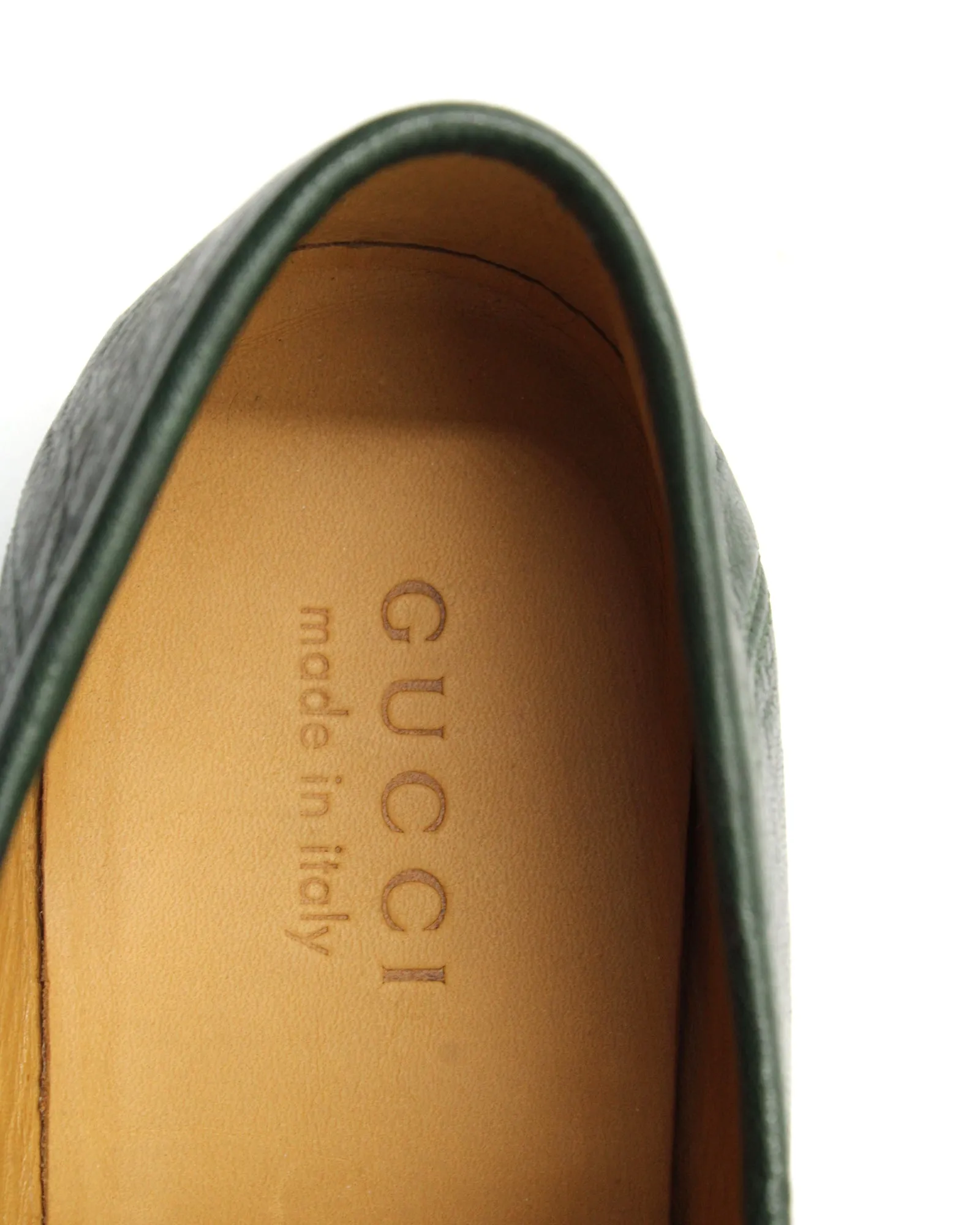 Gucci Horsebit Loafers in Dark Green Calf Leather