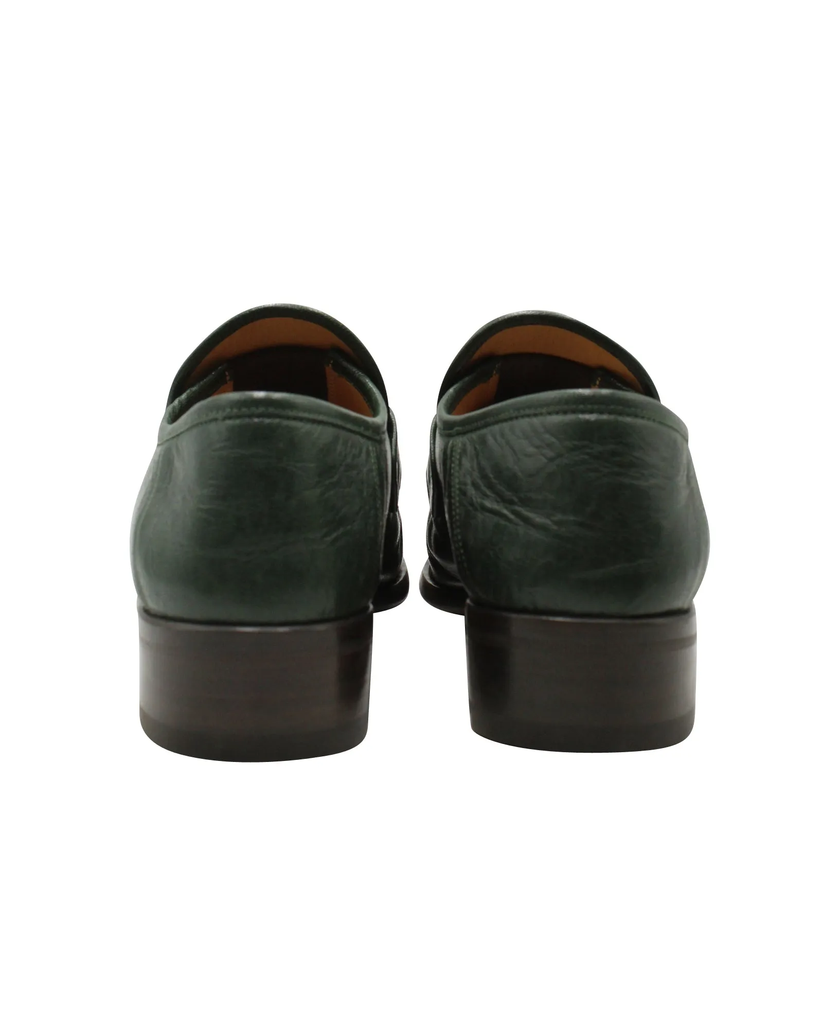 Gucci Horsebit Loafers in Dark Green Calf Leather