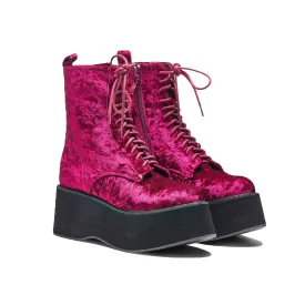 Kaos 321 Wedge Platform Lace Up Ankle Boots