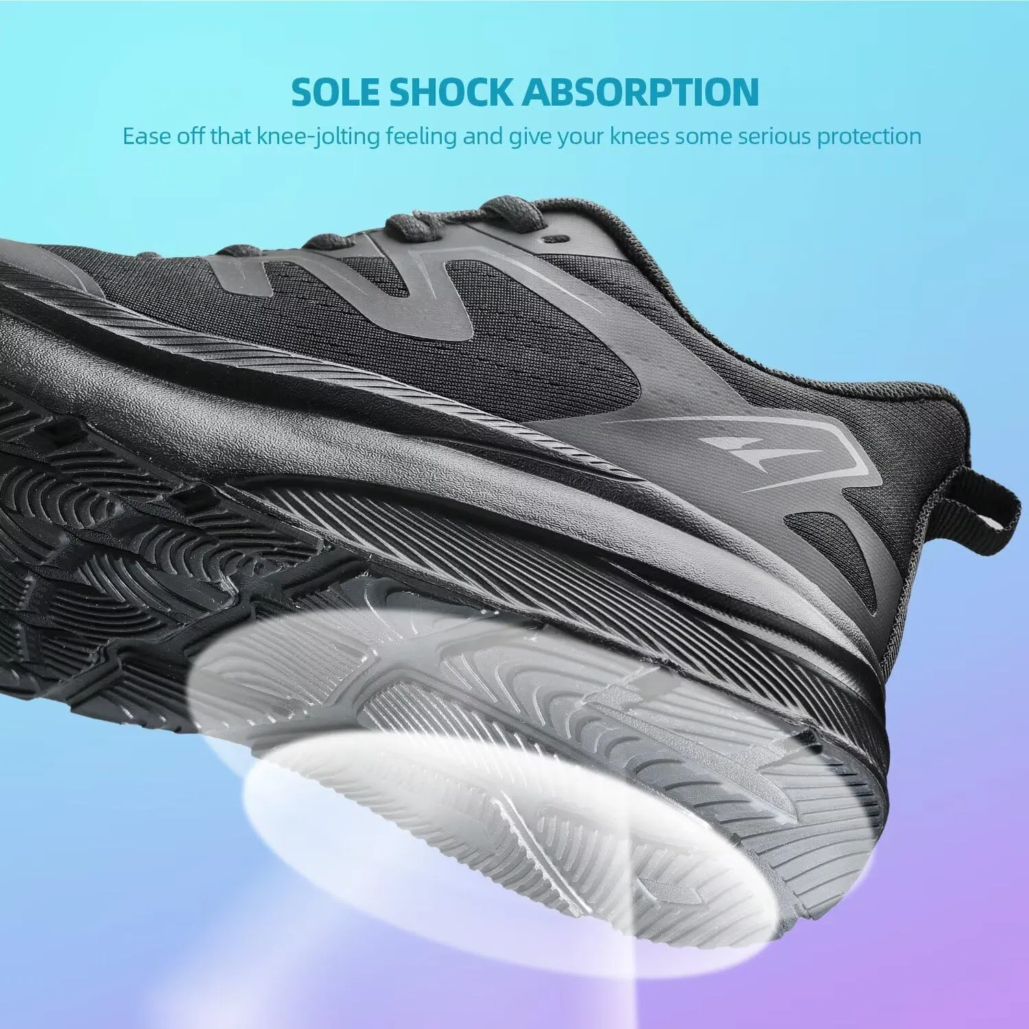 KDN Men's Road Running Shoes Wide Toe Box Shoes for Men Walking Sneakers Gym Workout Tennis Shoes for Wide Feet