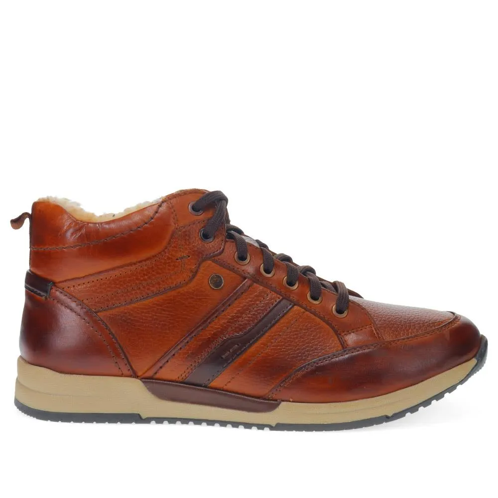 Lace-Up Leather Ankle Boots - PARK40052 / 325 809