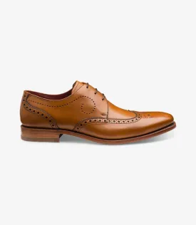 LOAKE KRUGER TAN DERBY BROGUE LEATHER SOLE F-MEDIUM