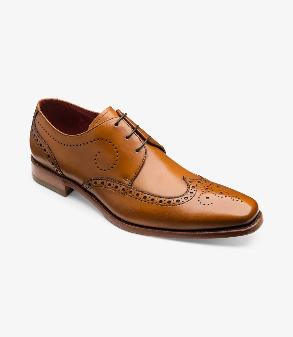 LOAKE KRUGER TAN DERBY BROGUE LEATHER SOLE F-MEDIUM