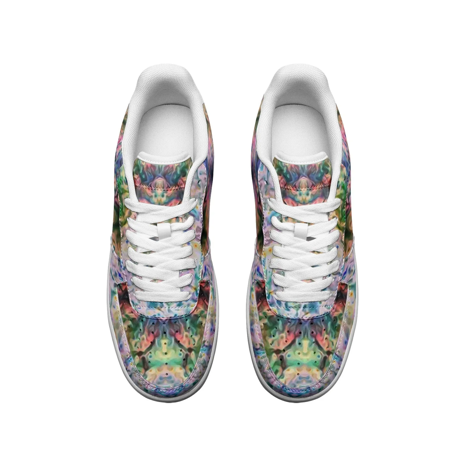 Lurian Wobble Full-Style Psychedelic Platform Sneakers