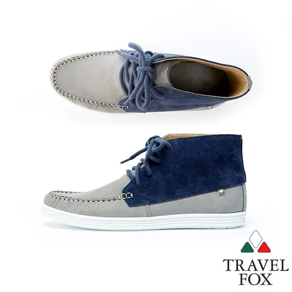 MEN'S CHUKKA BOOTS - TWO-TONE BLUE/GREY