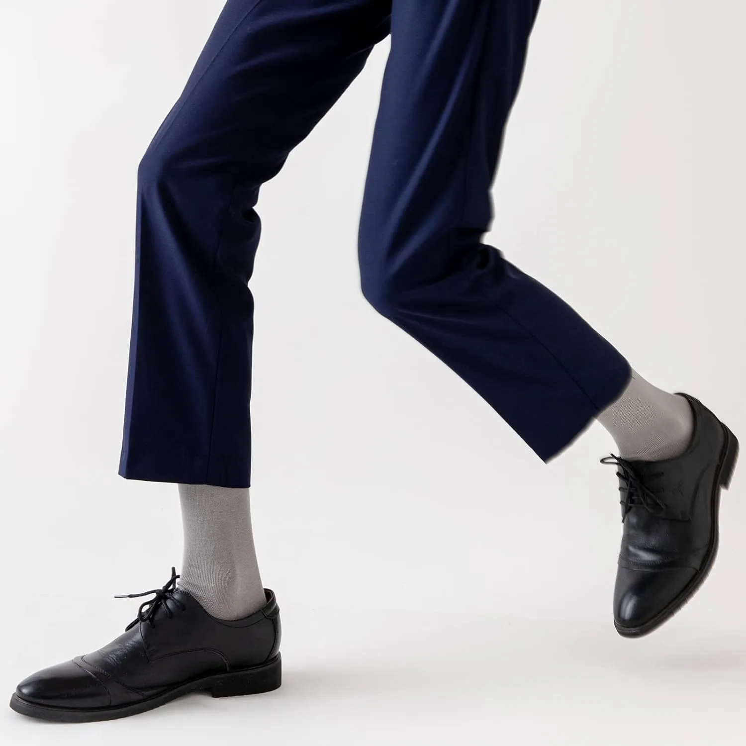 Men's Dress Socks 5 Pairs Mens Cotton Calf Business Formal Socks Soft Breathable Athletic Long Crew Casual Socks