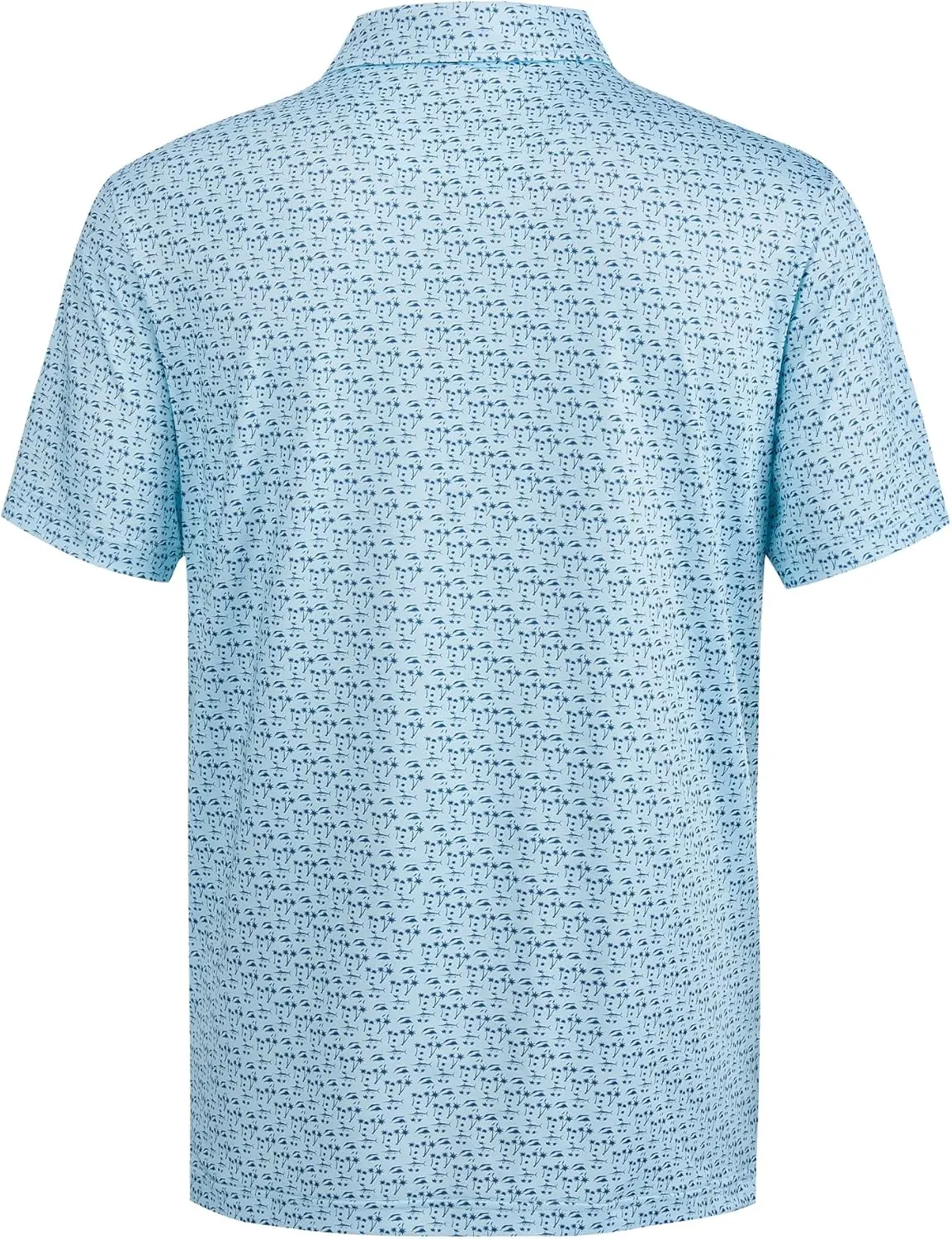 Mens Golf Shirt Short Sleeve Dry Fit Print Moisture Wicking Performance Patterns Collared Polo Shirt