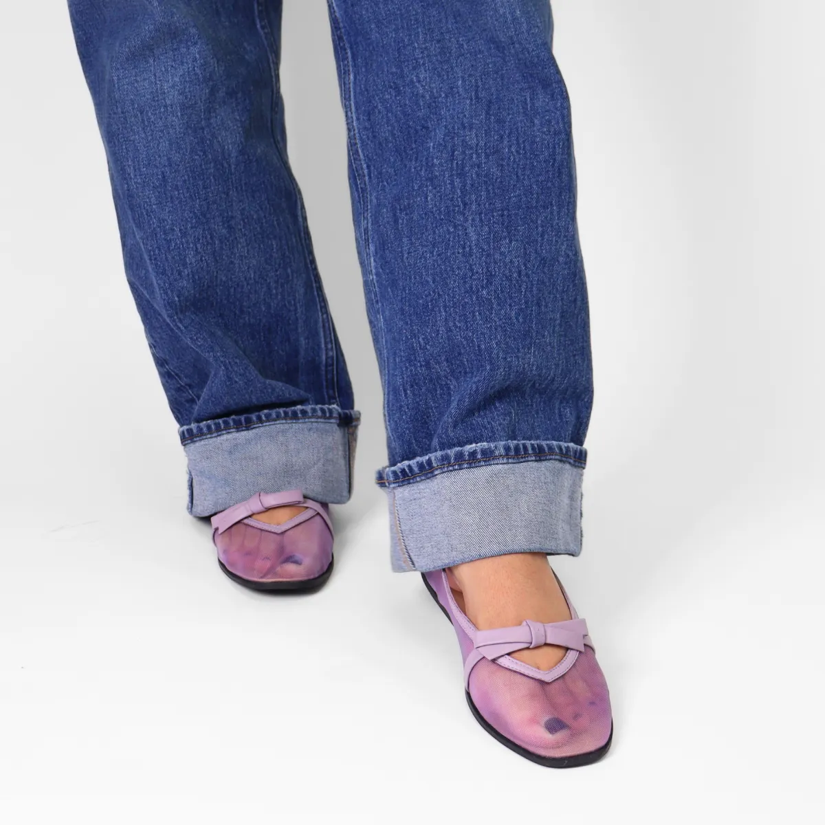 Mesh Mania Bow Flat Stormy