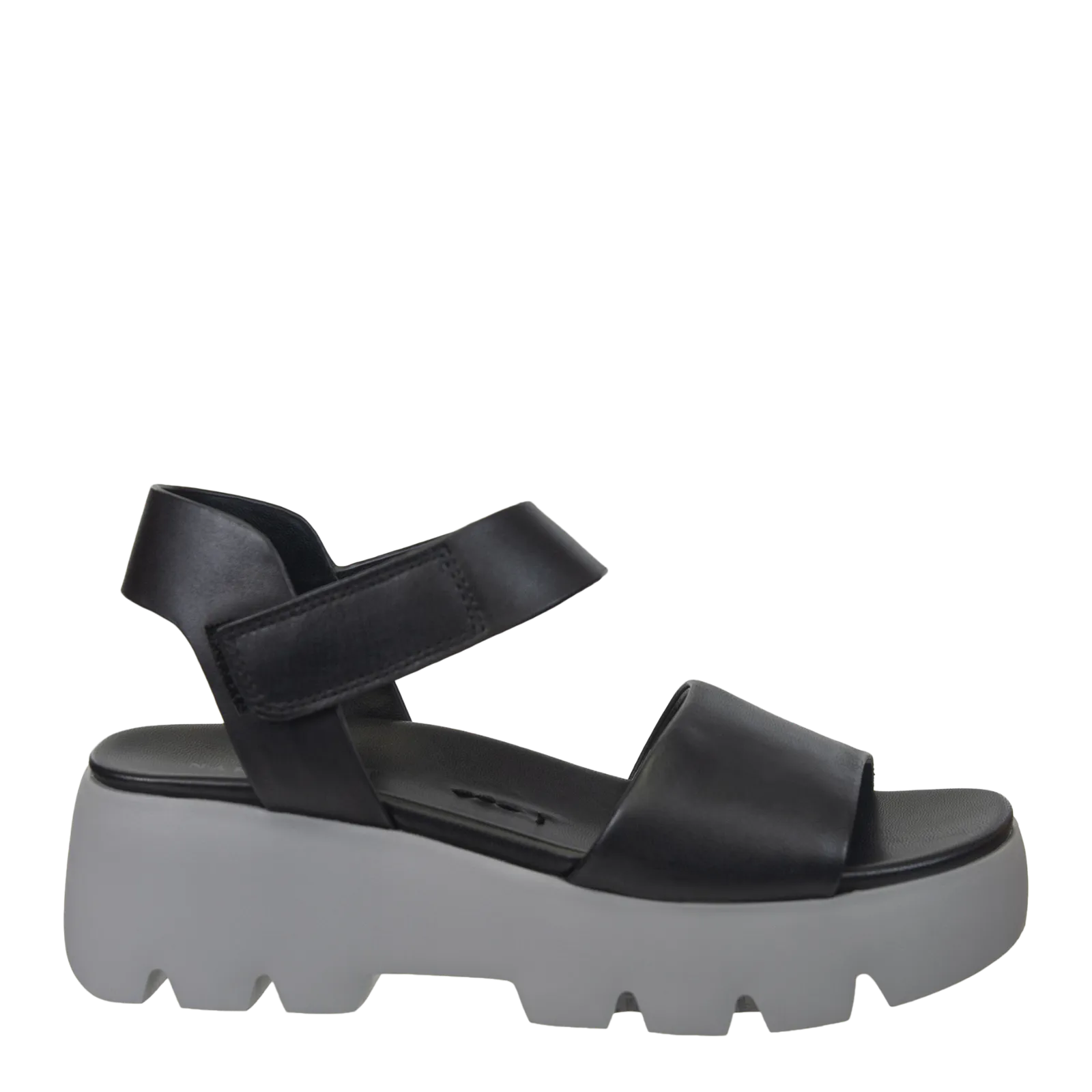NAKED FEET - ALLOY in BLACK GREY Platform Sandals