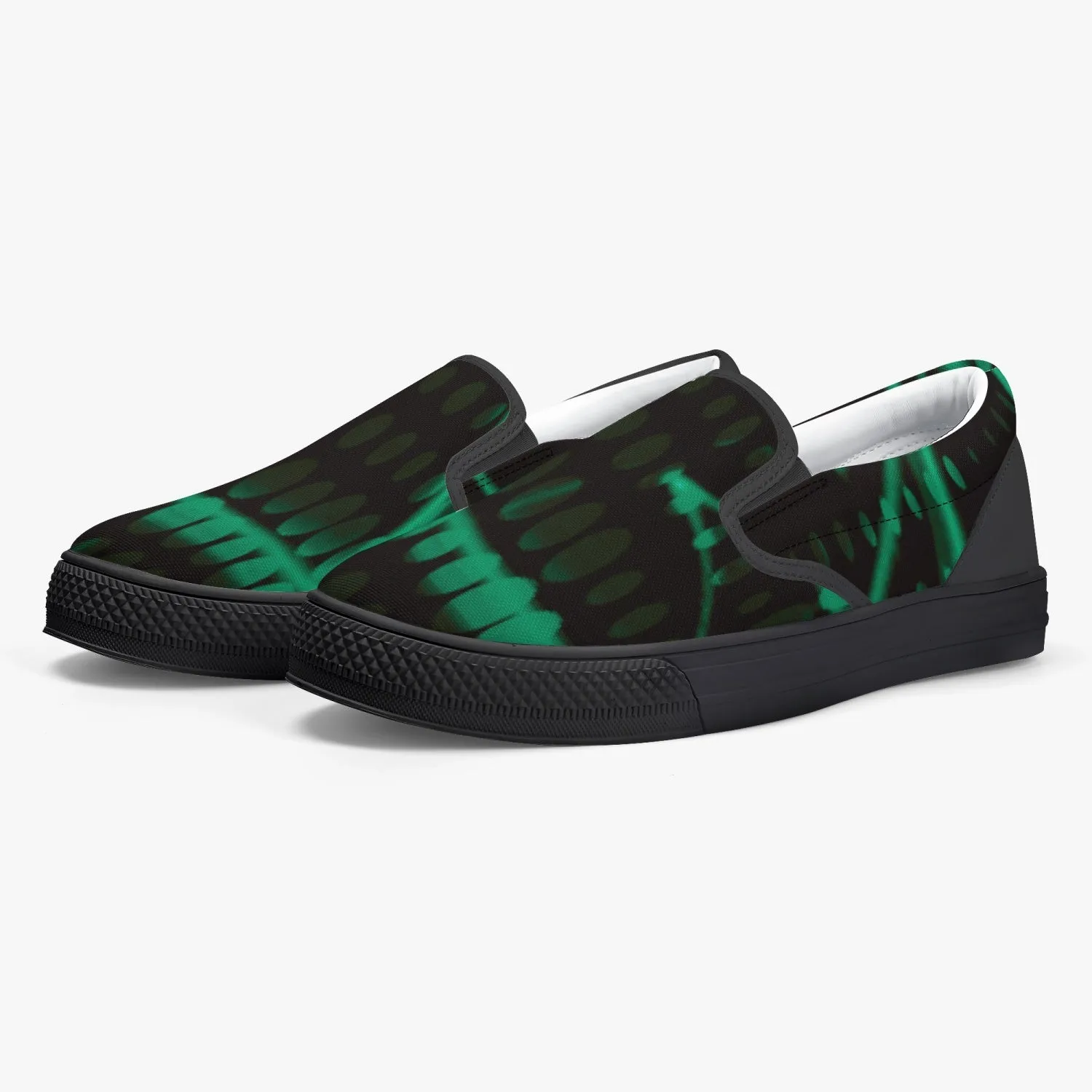 Officially Sexy Mint Laser Classic Slip-On Shoes - White/Black