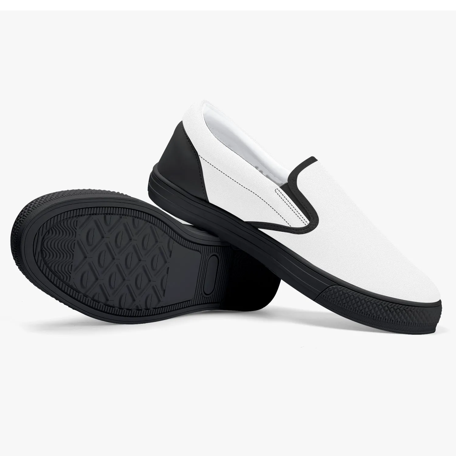 Officially Sexy Mint Laser Classic Slip-On Shoes - White/Black