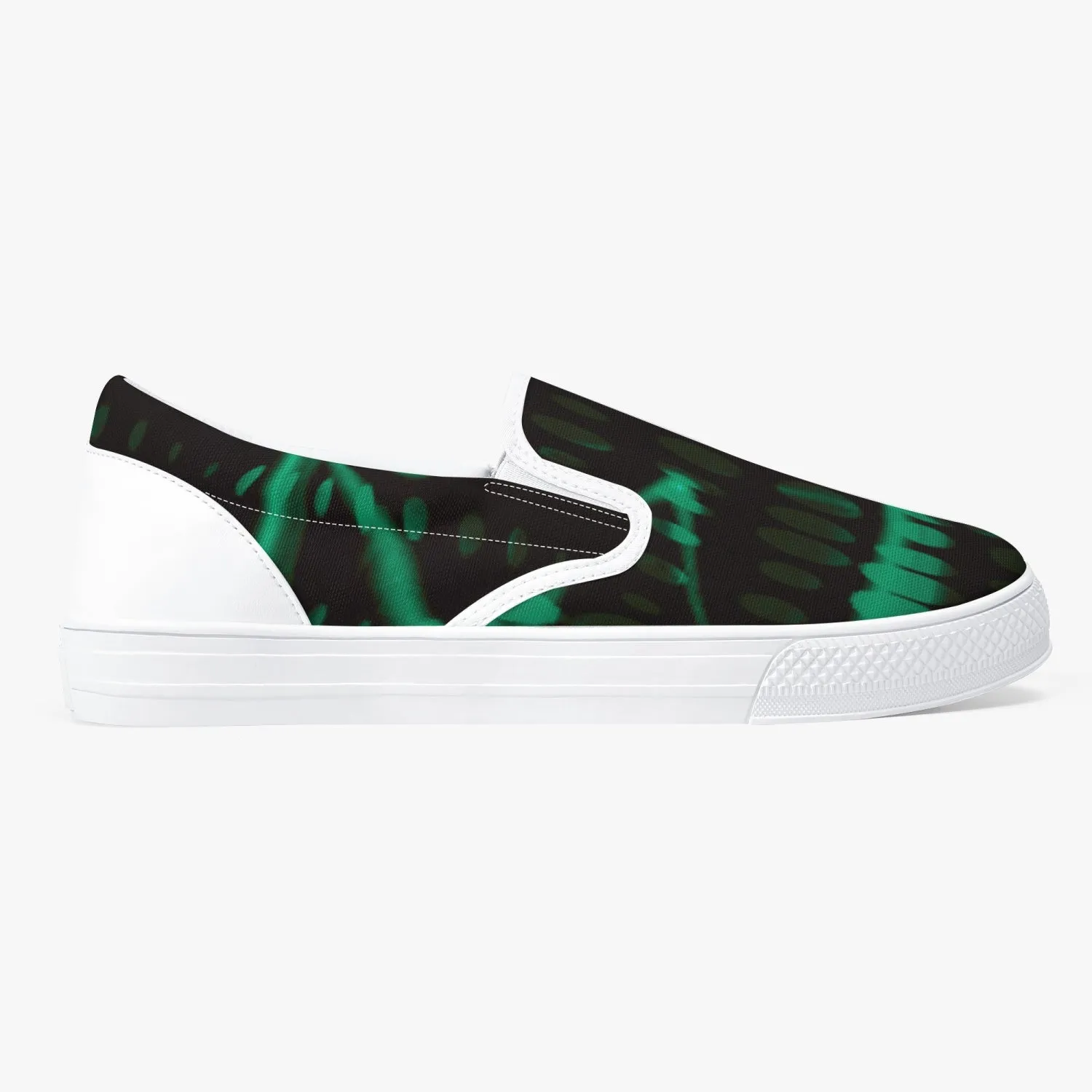 Officially Sexy Mint Laser Classic Slip-On Shoes - White/Black