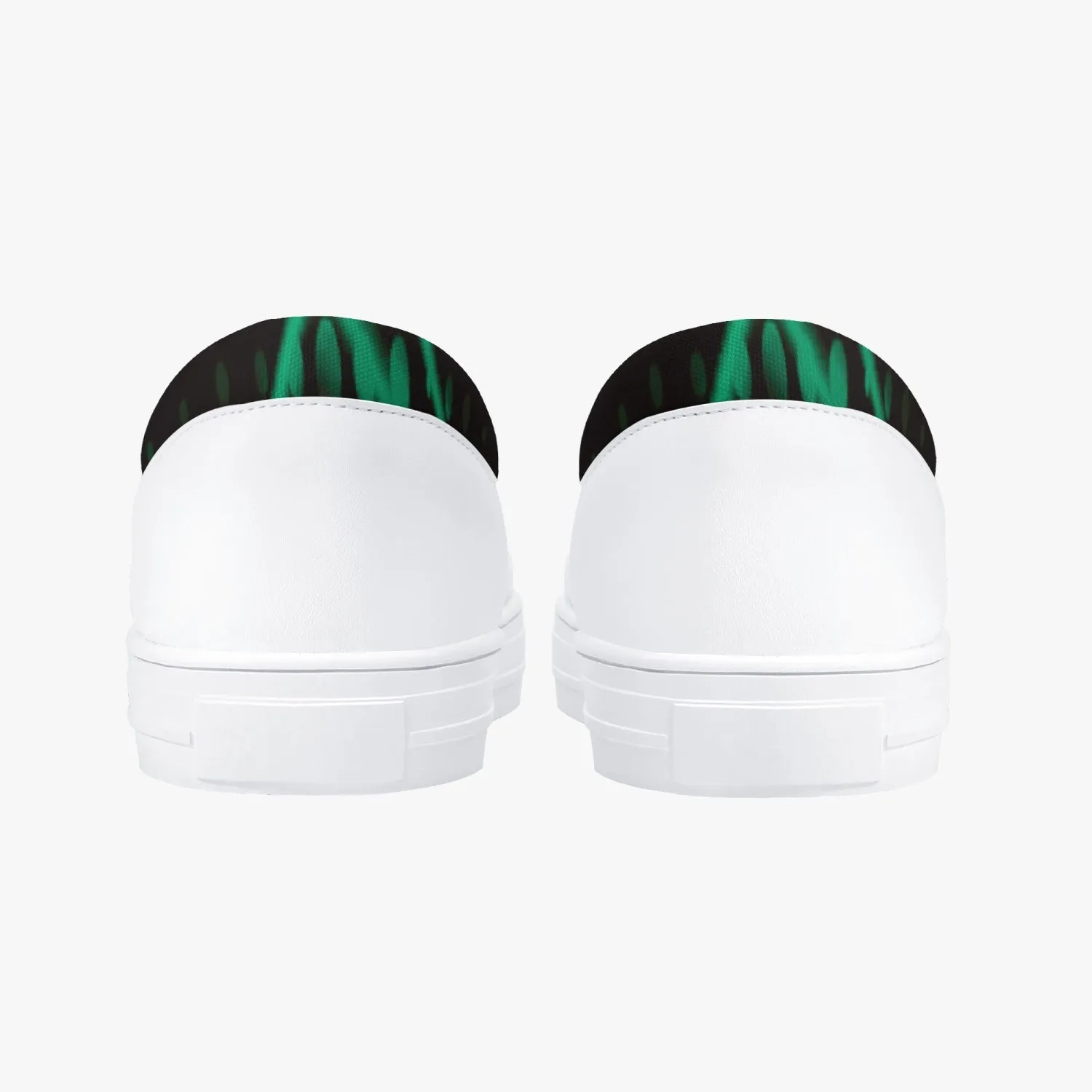 Officially Sexy Mint Laser Classic Slip-On Shoes - White/Black