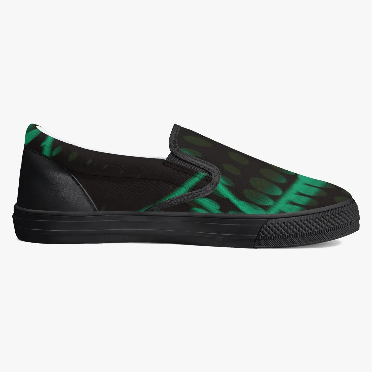 Officially Sexy Mint Laser Classic Slip-On Shoes - White/Black