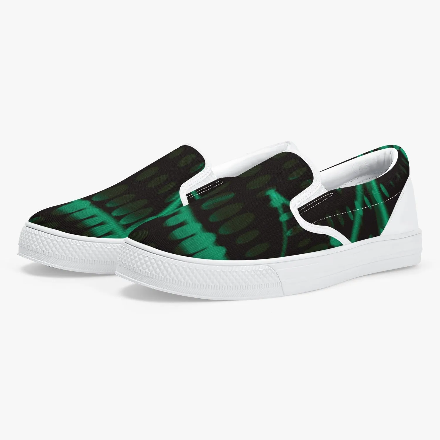 Officially Sexy Mint Laser Classic Slip-On Shoes - White/Black