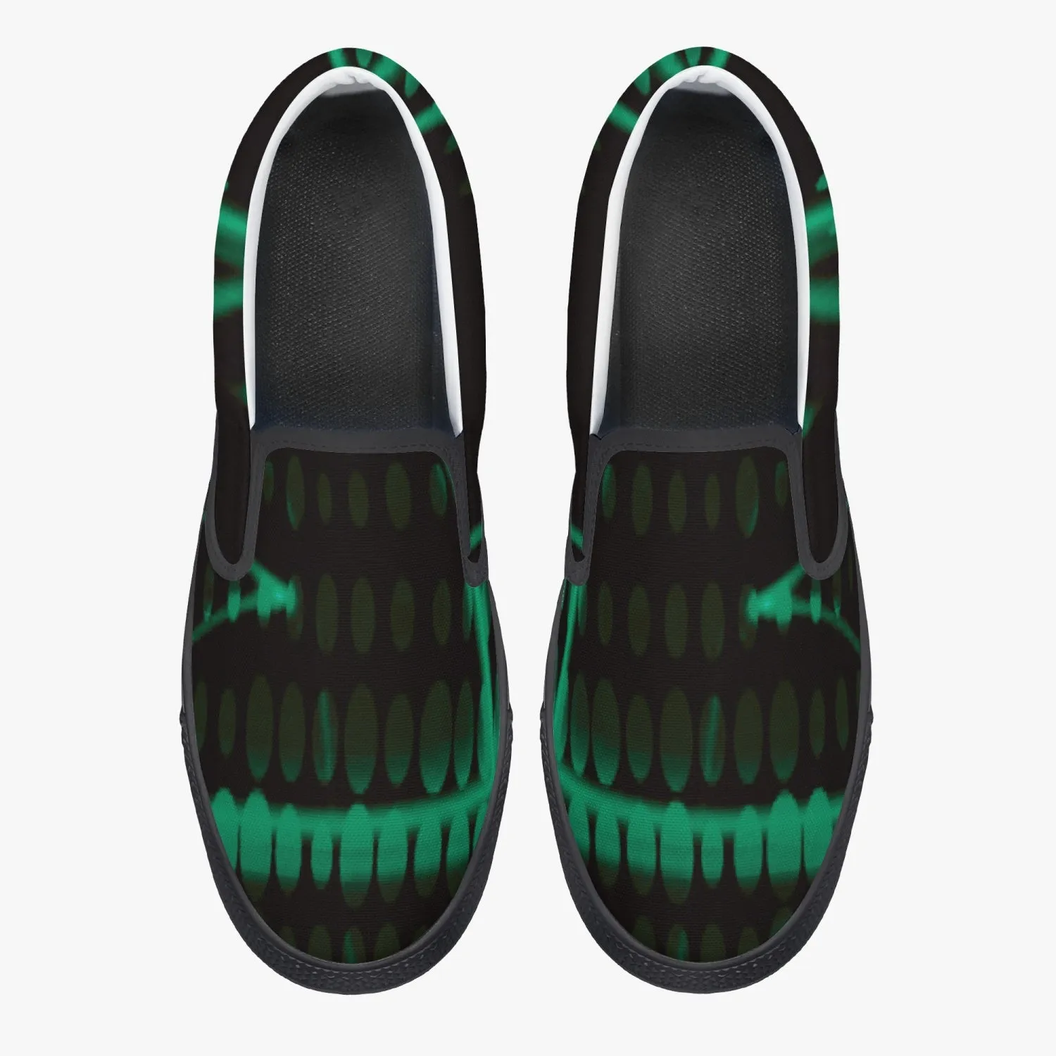 Officially Sexy Mint Laser Classic Slip-On Shoes - White/Black