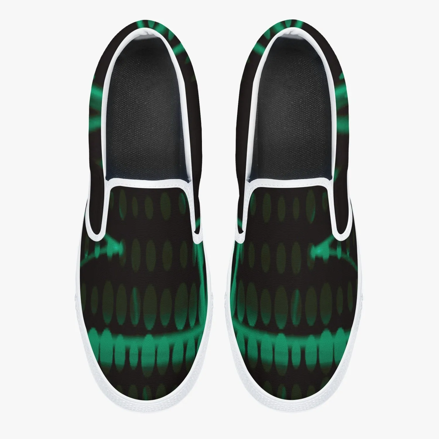 Officially Sexy Mint Laser Classic Slip-On Shoes - White/Black