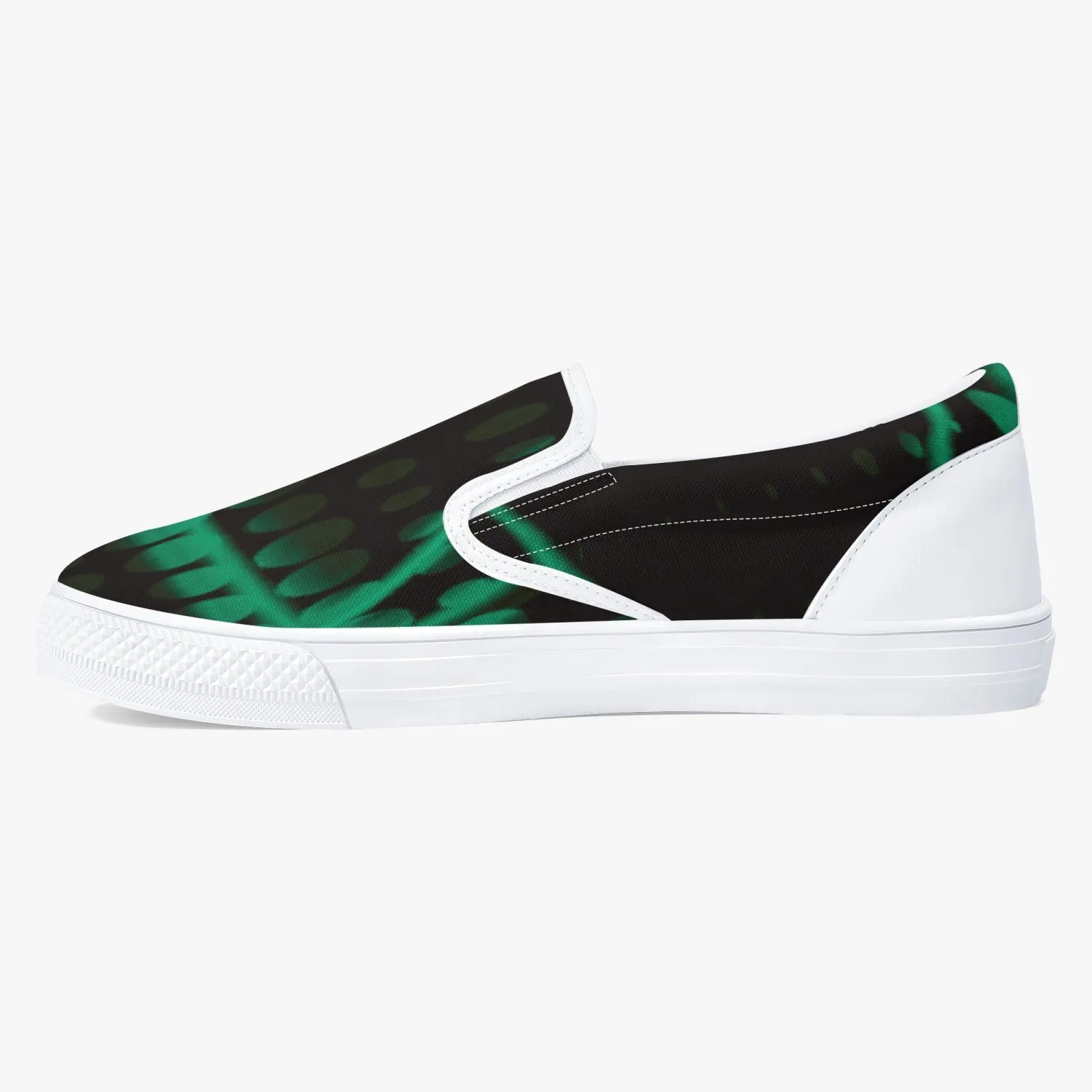Officially Sexy Mint Laser Classic Slip-On Shoes - White/Black