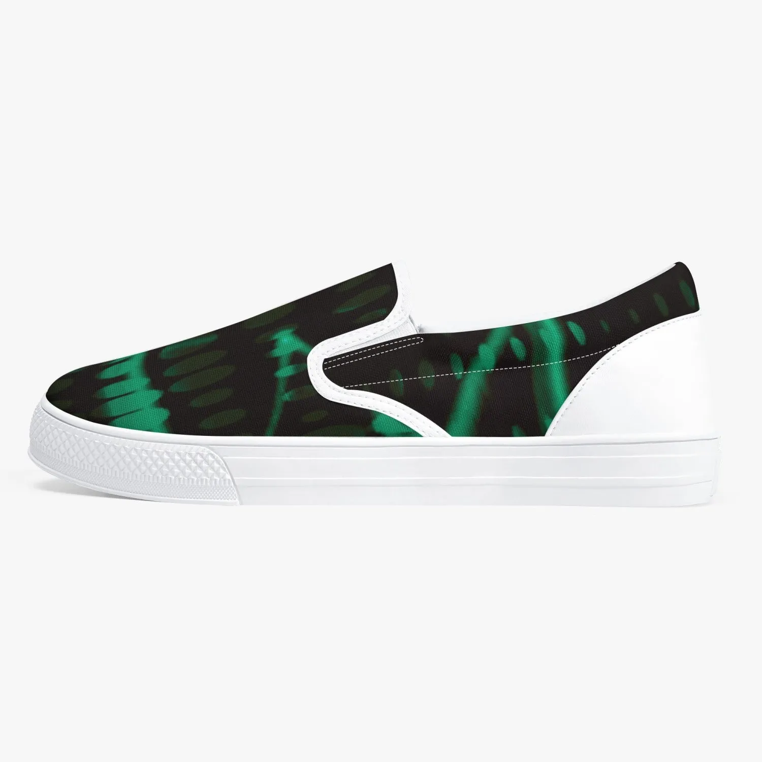 Officially Sexy Mint Laser Classic Slip-On Shoes - White/Black