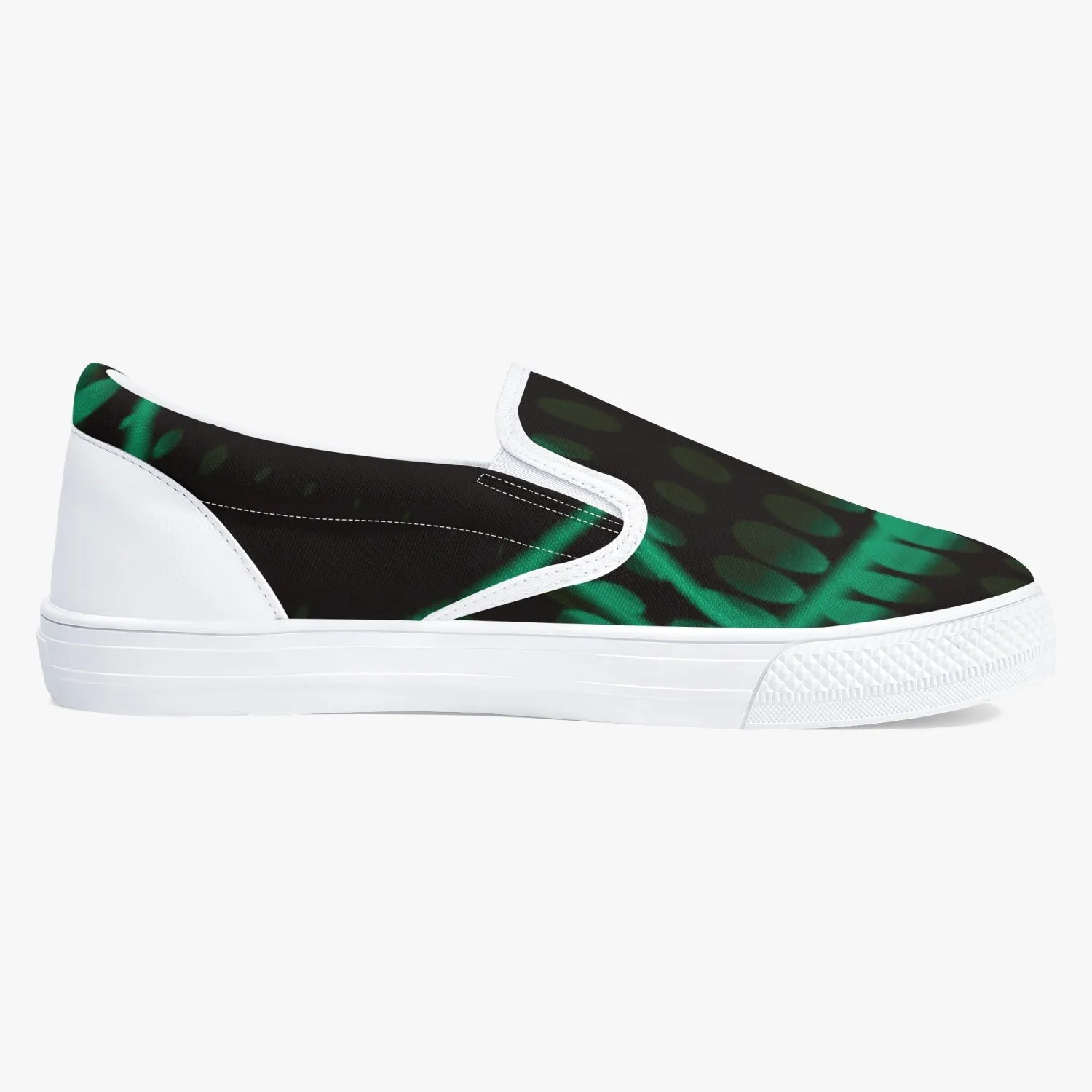 Officially Sexy Mint Laser Classic Slip-On Shoes - White/Black
