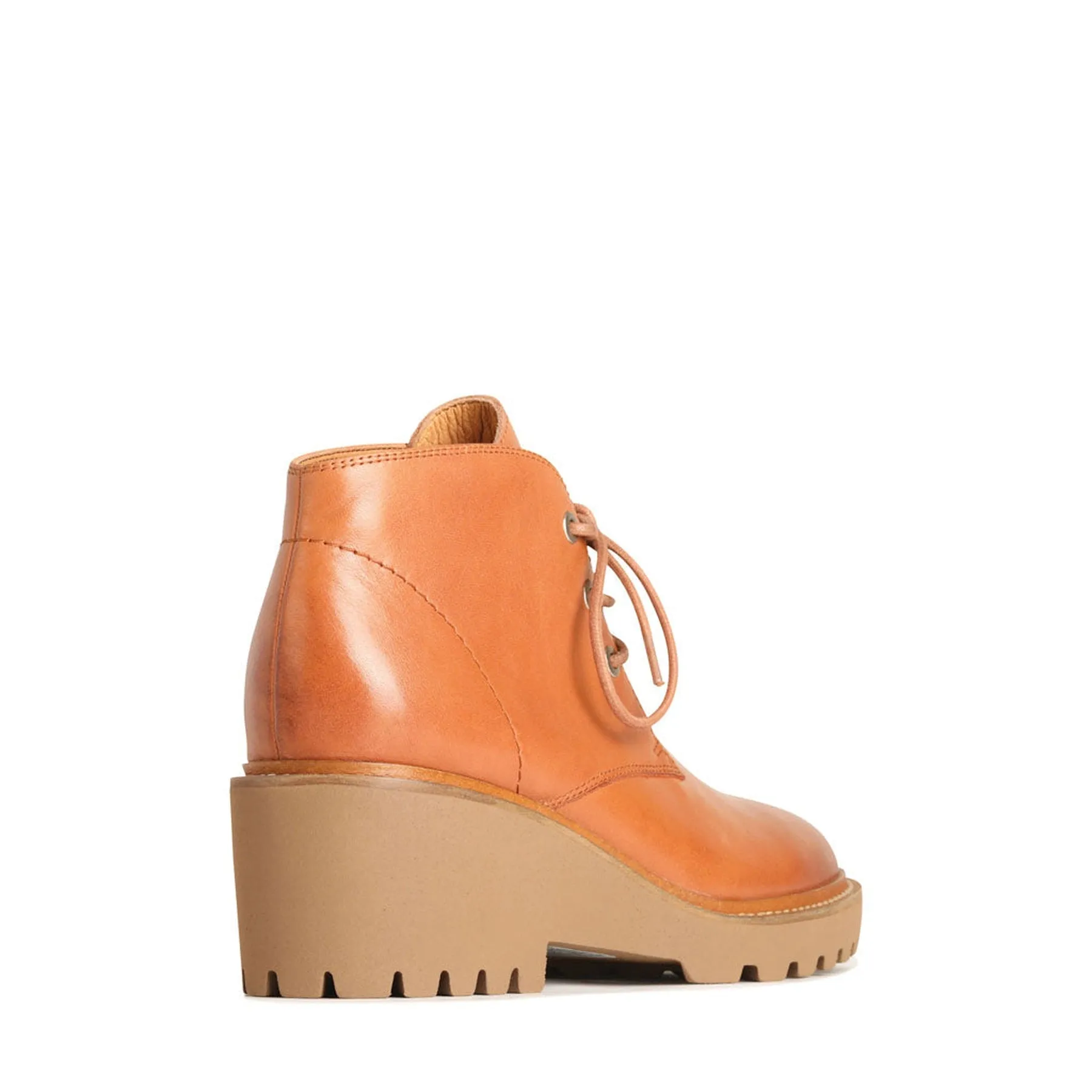 PARU LEATHER WEDGE ANKLE BOOTS