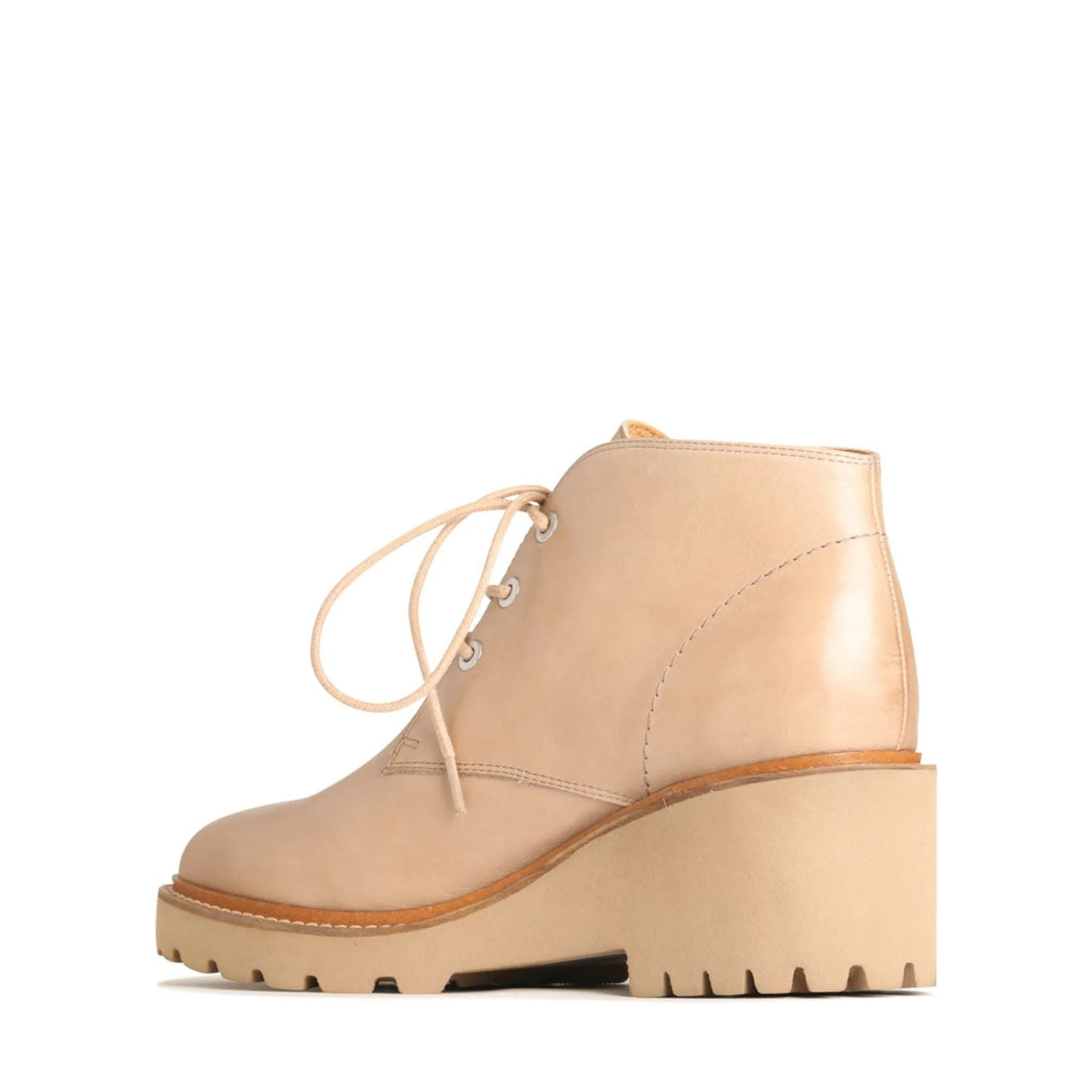PARU LEATHER WEDGE ANKLE BOOTS