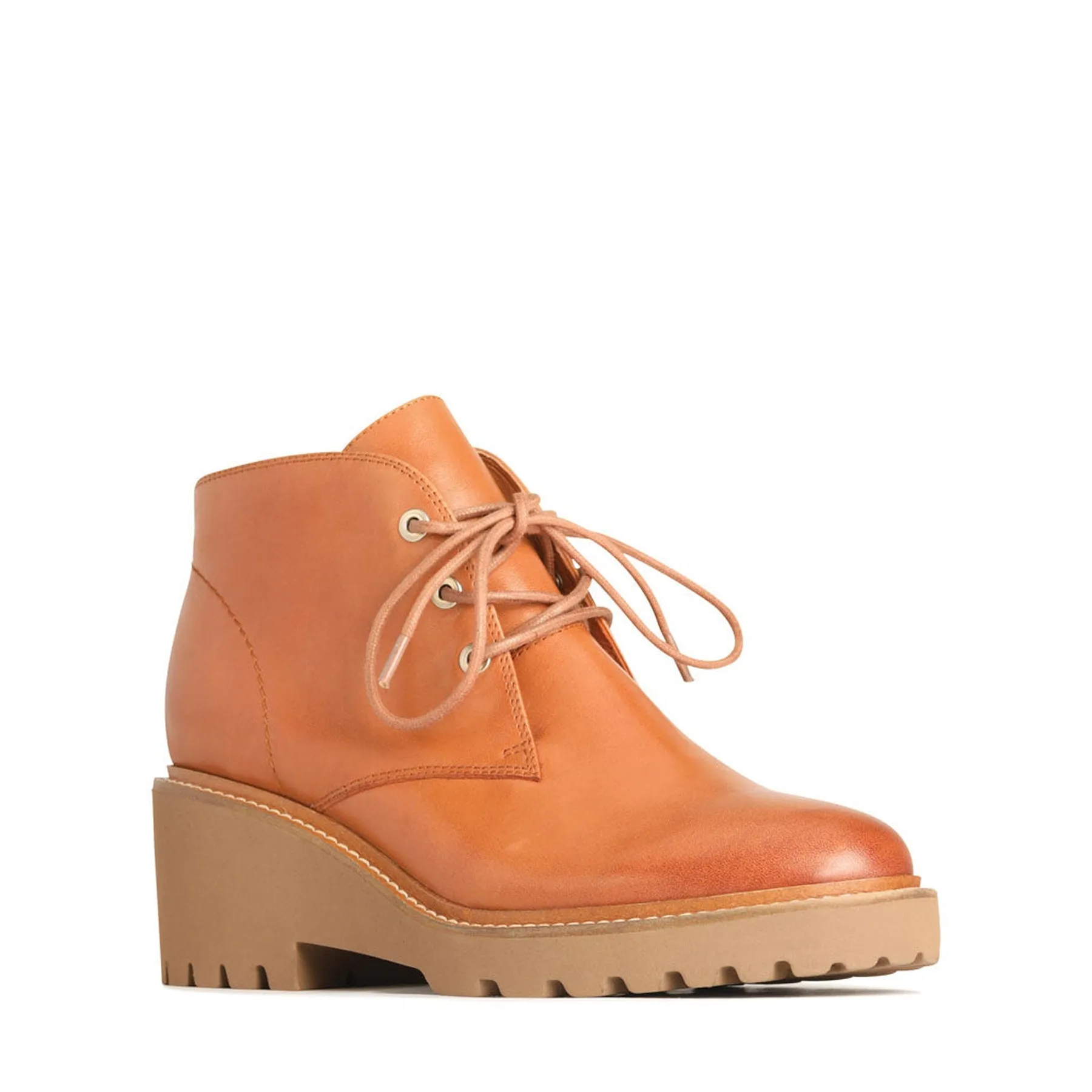 PARU LEATHER WEDGE ANKLE BOOTS