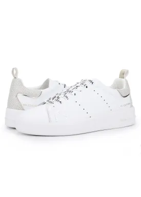 pebbled tab sneaker