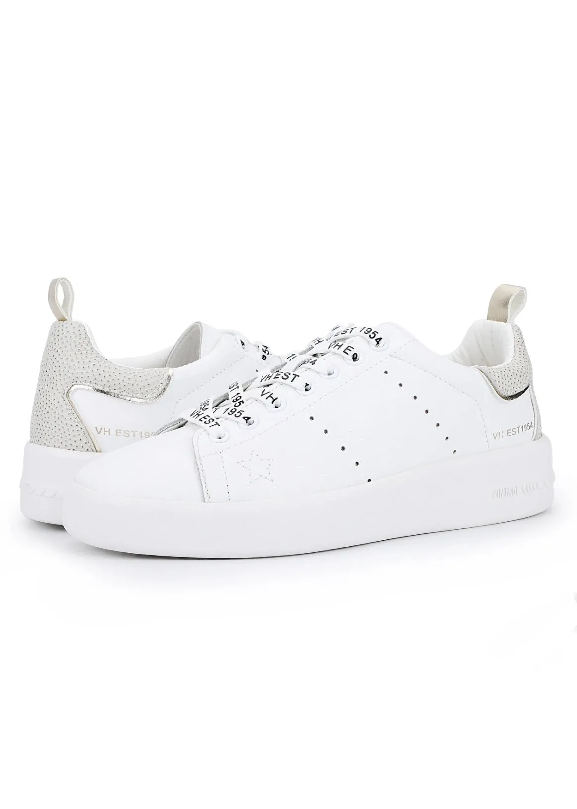 pebbled tab sneaker